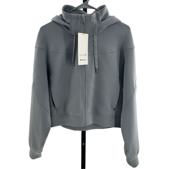 Lululemon Women’s 10 Rogue Renegade Full Zip Hoodie Sweatshirt Rhino Grey New - Picture 2 of 13